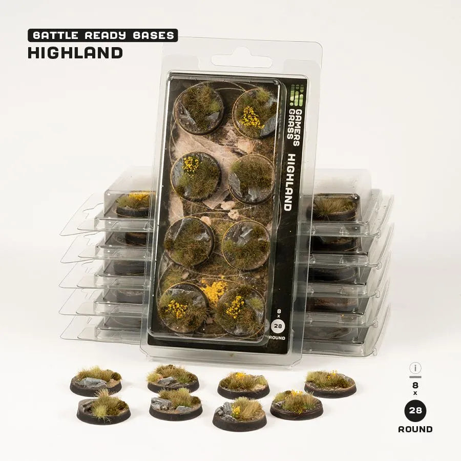Highland - Round 28mm (x8)-Gamers Grass-Radaddel