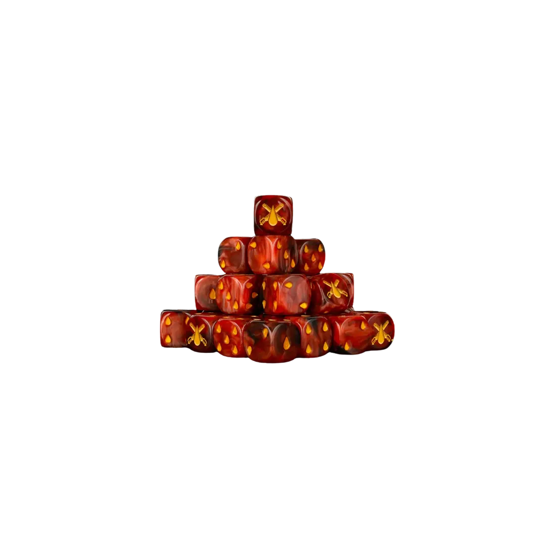 Chain Blades Red Dice 16mm Round (25 Stück)-Baron of Dice-Radaddel