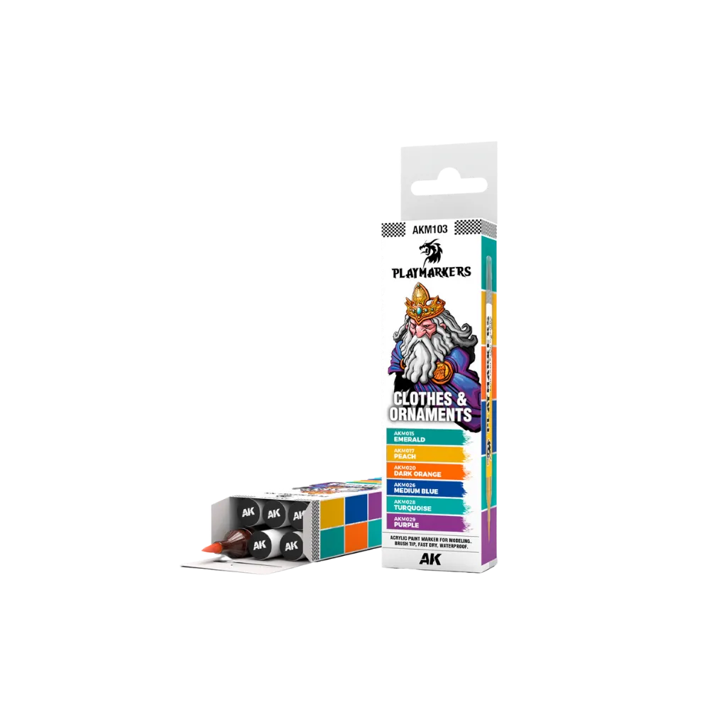 AK Playmarkers Clothes & Ornaments Set (6 ref.)-AK-Interactive-Radaddel