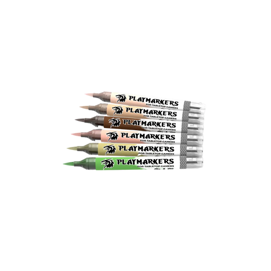 AK Playmarkers Skin & Flesh Tones Set (6 ref.)-AK-Interactive-Radaddel