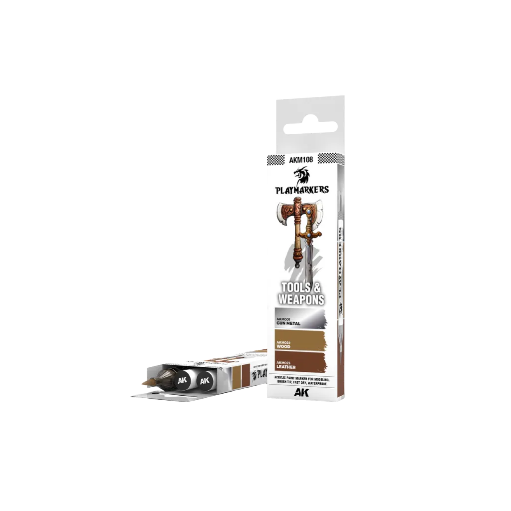 AK Playmarkers Tools & Weapons Set (3 ref.)-AK-Interactive-Radaddel