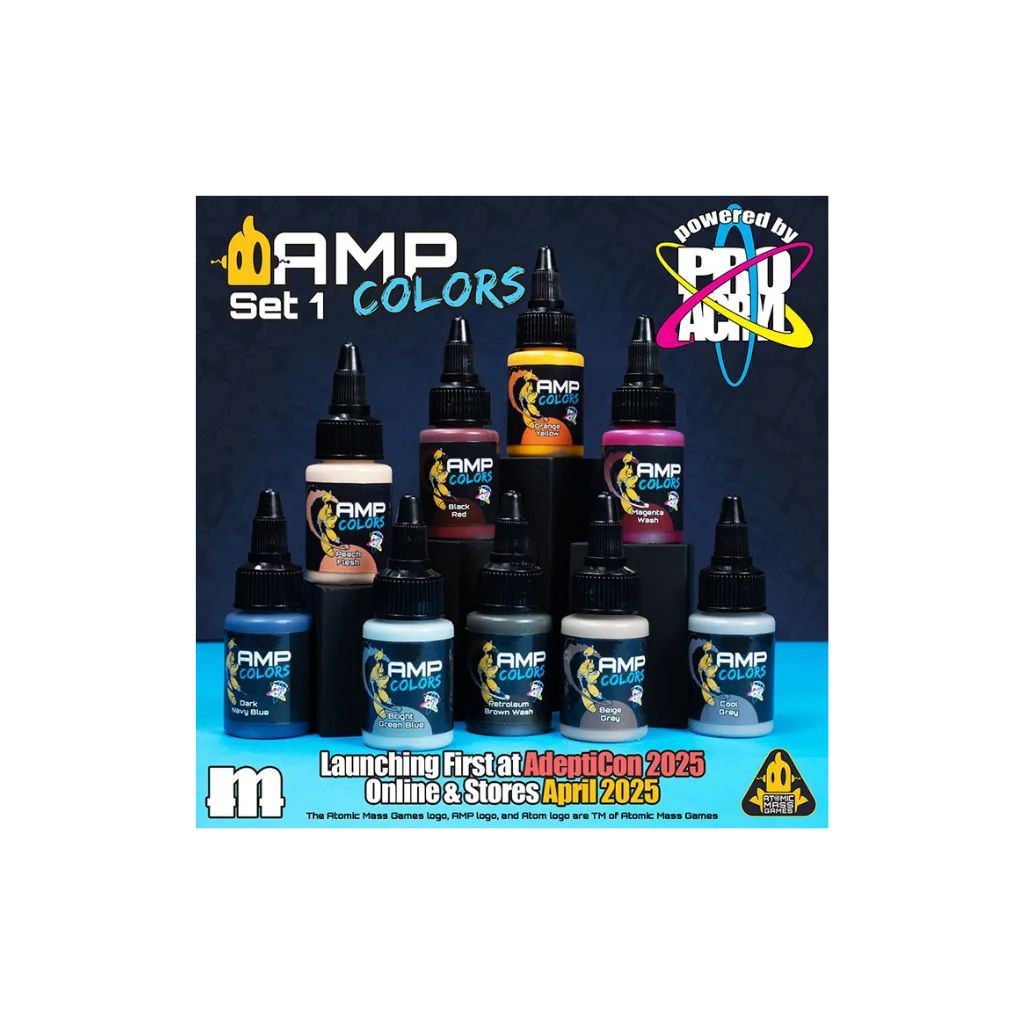 Pro Acryl AMP Colors Cosmic Paint Set #1 9 Paints (9x22ml)-Monument Hobbies-Radaddel