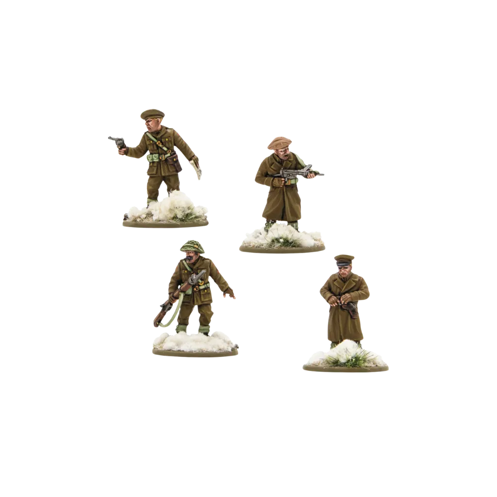 British & Canadian Infantry (Winter) Platoon Commanders-Warlord Games-Radaddel