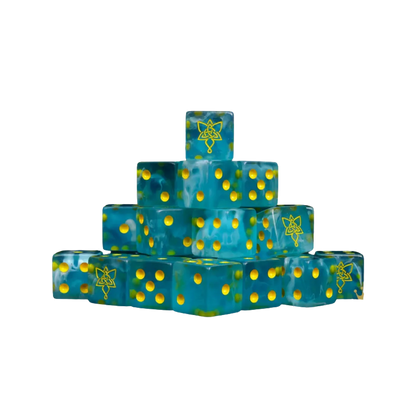 Elven Trinket - Elven Blue Dice Square 16mm (25 Stück)-Baron of Dice-Radaddel