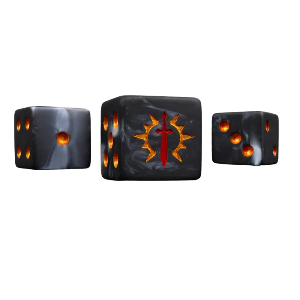 Consecrated Blades Dice - Black 16mm Square (25 Stück)-Baron of Dice-Radaddel