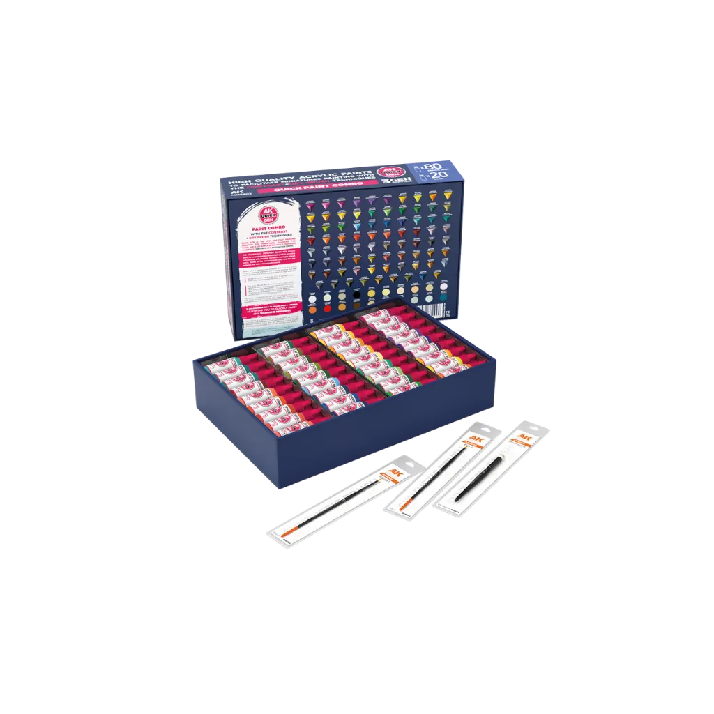 AK QUICK GEN Paint Combo Set 100 Colors-AK-Interactive-Radaddel