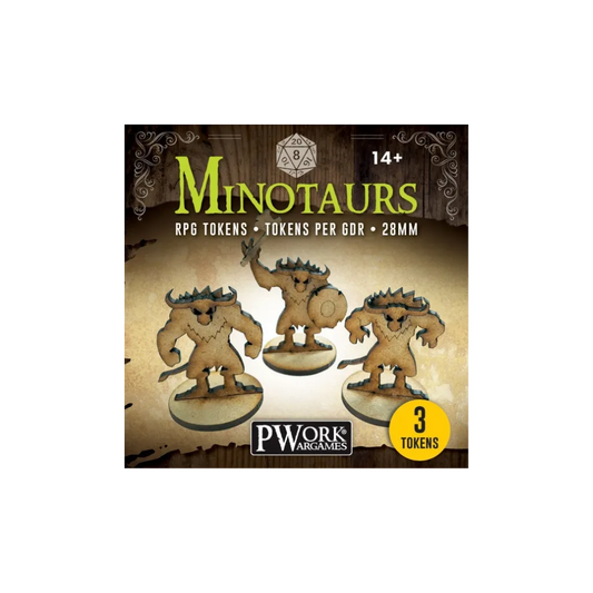 RPG TOKENS Minotaurs-PWork Wargames-Radaddel