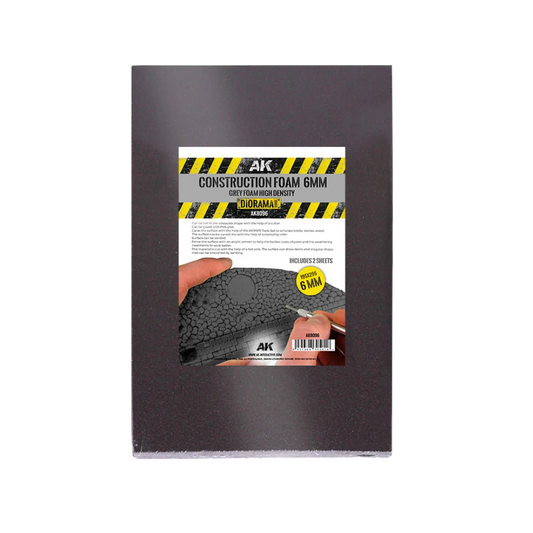 Construction Foam 6MM - Blue Foam 195 x 295 MM (2 Sheets)-AK-Interactive-Radaddel