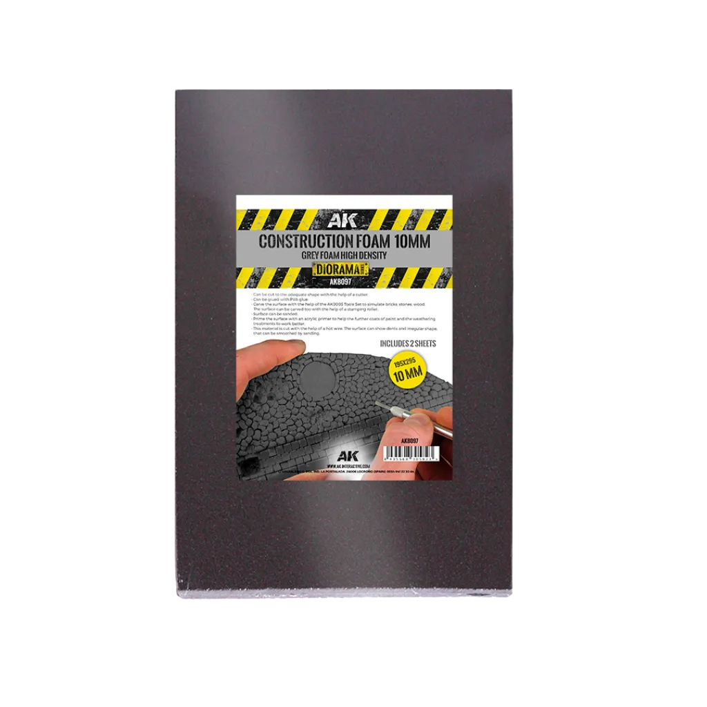 Construction Foam 10MM - Blue Foam 195 x 295 MM (2 Sheets)-AK-Interactive-Radaddel