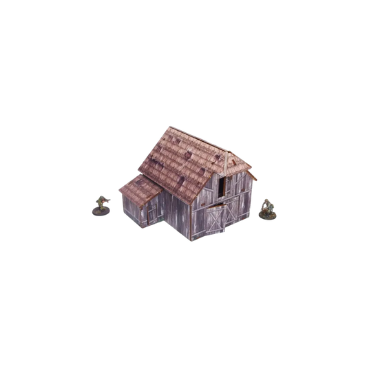 Pre-Painted WW2 Ostfront Village Barn-Micro Art Studio-Radaddel