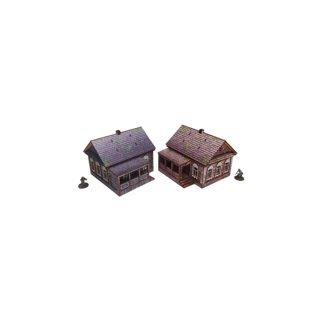 Pre-Painted WW2 Ostfront Village Doma (2)-Micro Art Studio-Radaddel
