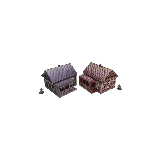 Pre-Painted WW2 Ostfront Village Doma (2)-Micro Art Studio-Radaddel