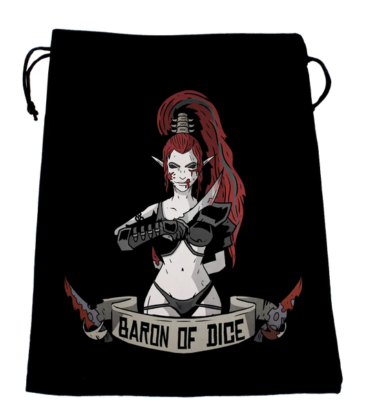 Premium Black Dice Bag - Dreaded Ones - Pin-up-Baron of Dice-Radaddel