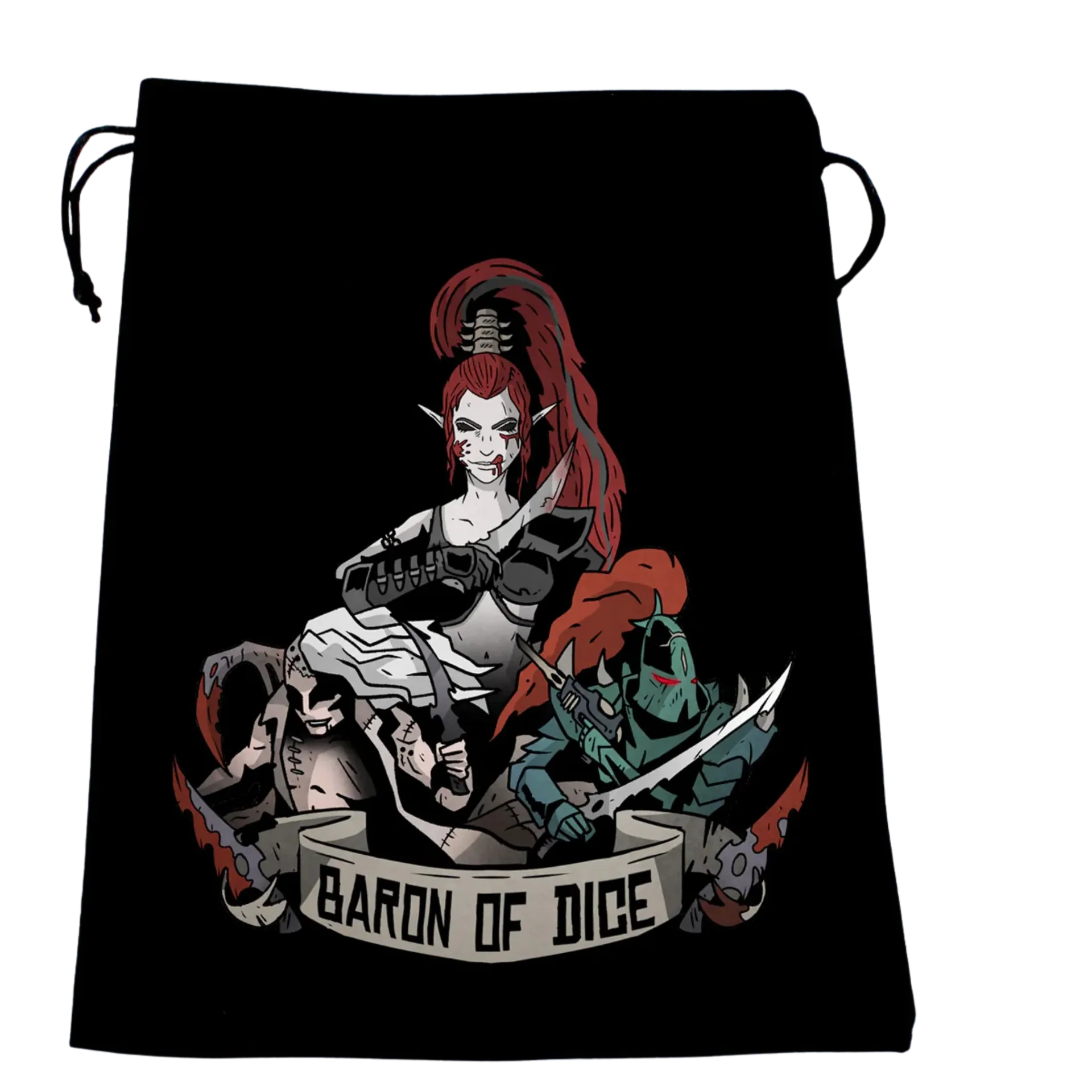 Premium Black Dice Bag - Dreaded Ones - Triple Threat-Baron of Dice-Radaddel