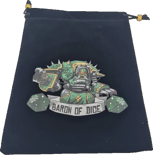 Premium Black Dice Bag - Tainted Knights-Baron of Dice-Radaddel