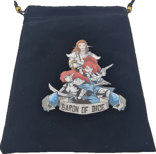 Premium Black Dice Bag - Space Elves - Deadly Trio-Baron of Dice-Radaddel