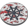 40mm Metal Coin - Blood Speckled Chaos Star