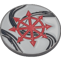 40mm Metal Coin - Marbled Chaos Star-Baron of Dice-Radaddel