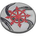 40mm Metal Coin - Marbled Chaos Star