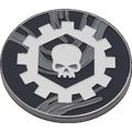 40mm Metal Coin - Iron Cog