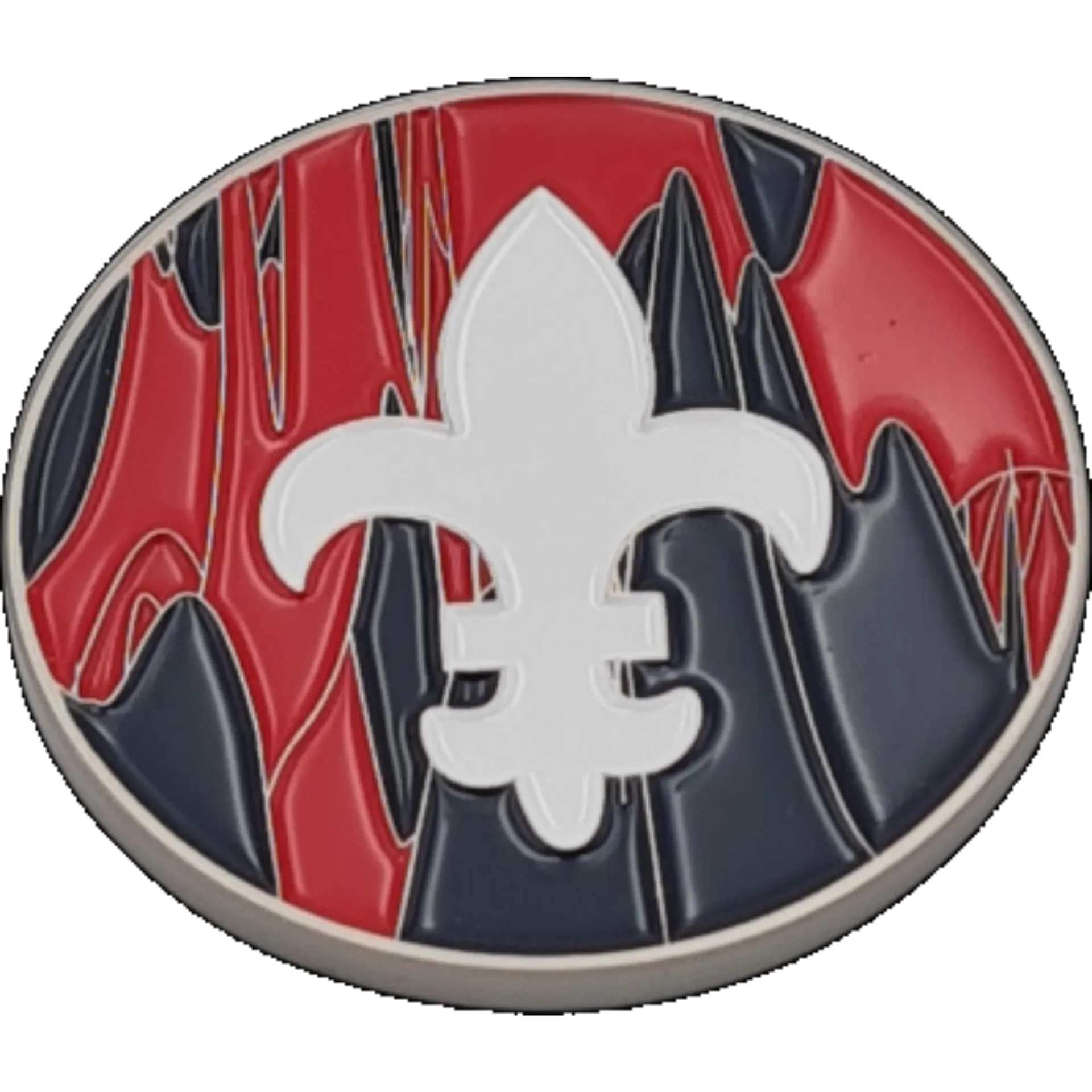 40mm Metal Coin - Fleur De Lis - Red-Baron of Dice-Radaddel