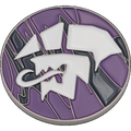 40mm Metal Coin - Alien - Purple
