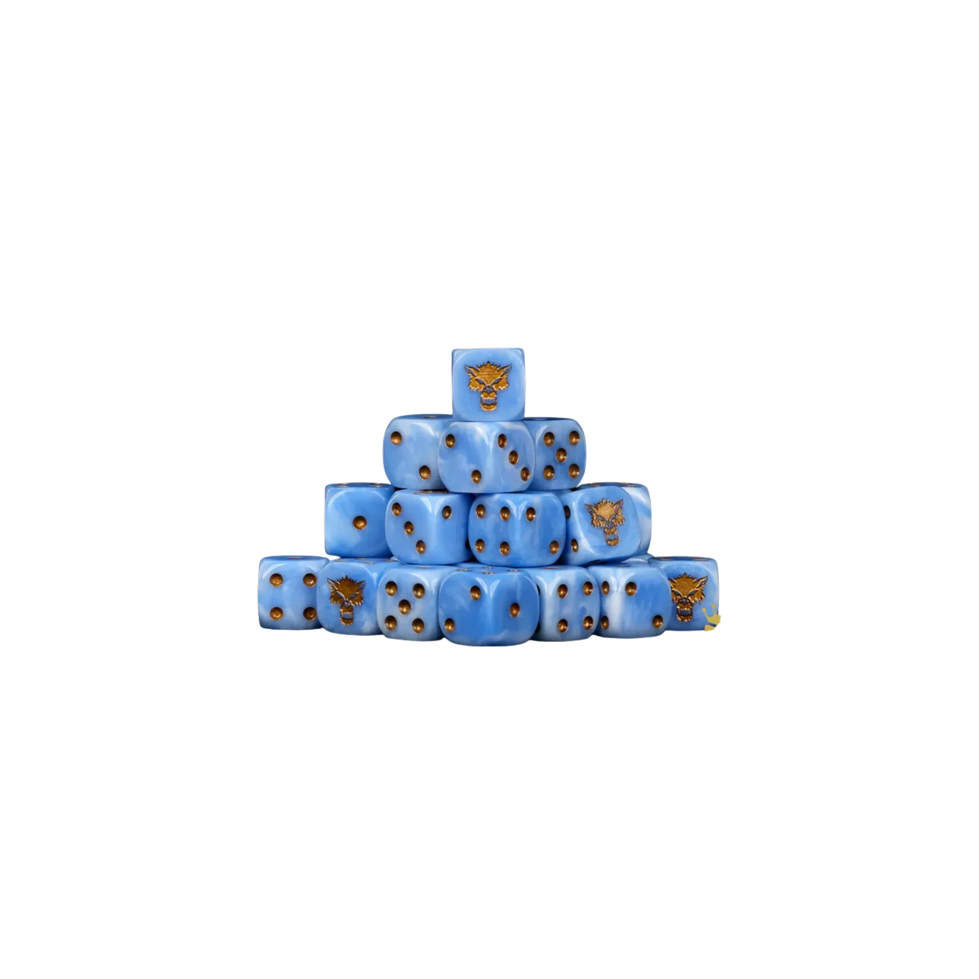 Ice Wolf Dice 16mm Round (25 Stück)-Baron of Dice-Radaddel