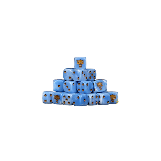 Ice Wolf Dice 16mm Round (25 Stück)-Baron of Dice-Radaddel