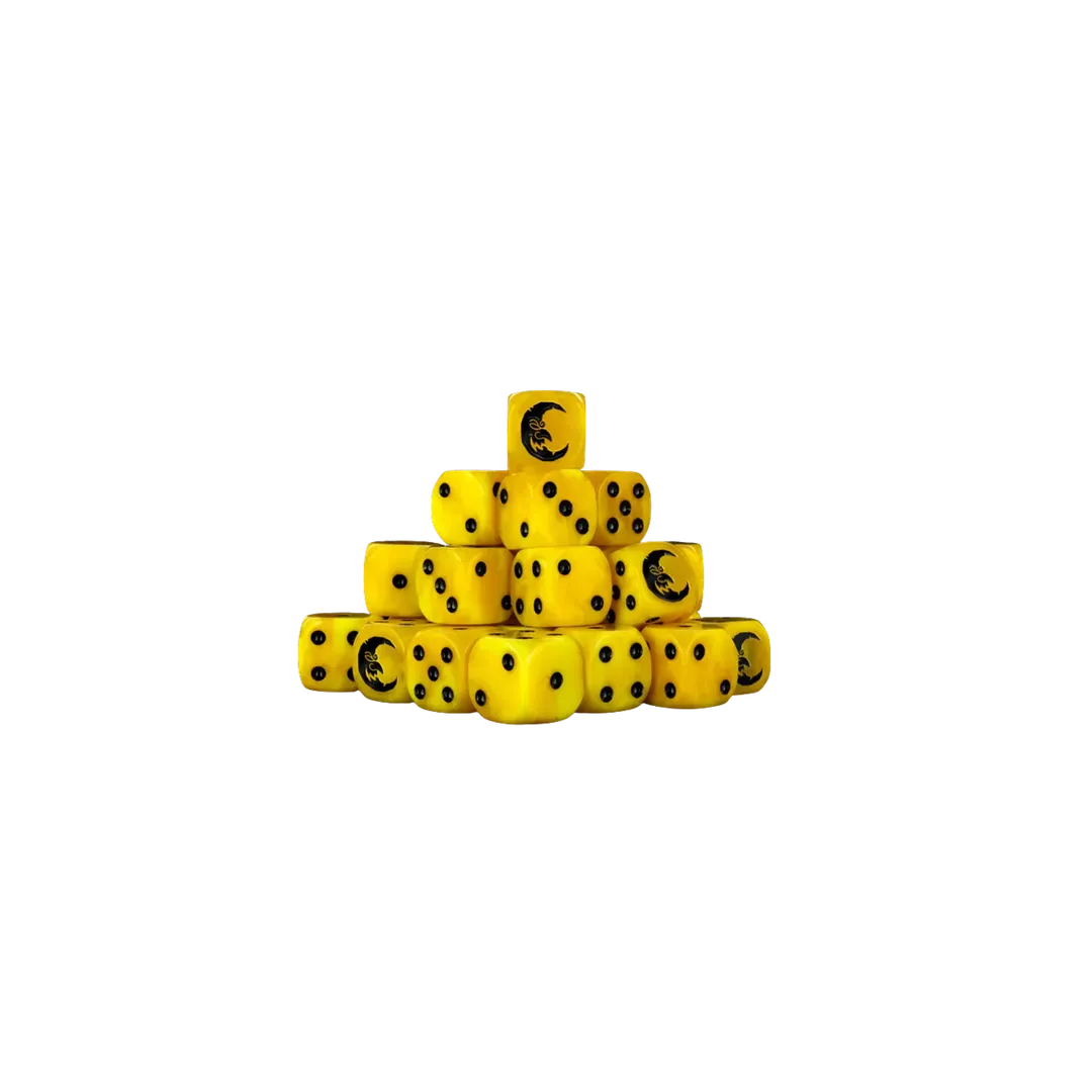 Yellow Full Moon Round 16mm (25 Stück)-Baron of Dice-Radaddel