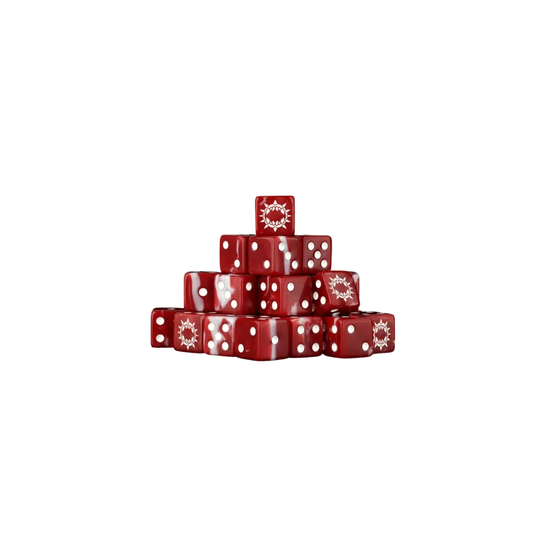 Carnage 3 Dark Red Dice 16mm Square (25 Stück)-Baron of Dice-Radaddel