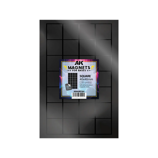AK Vorgeschnittene Magnete - Quadrate 40 x 40mm-AK-Interactive-Radaddel