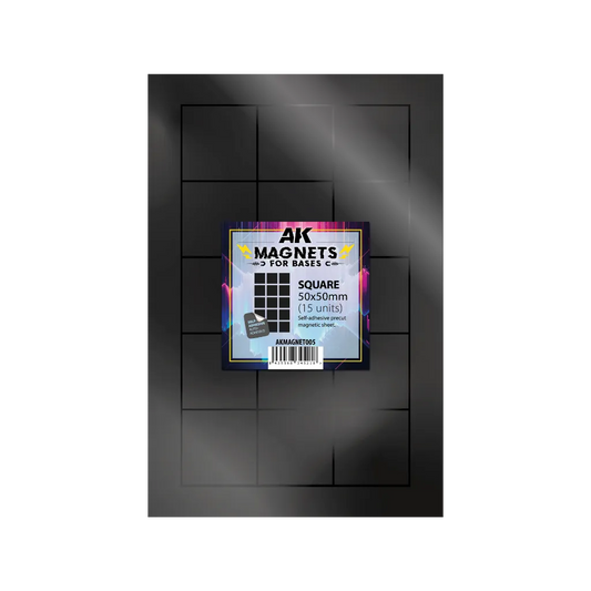 AK Vorgeschnittene Magnete - Quadrate 50 x 50mm-AK-Interactive-Radaddel