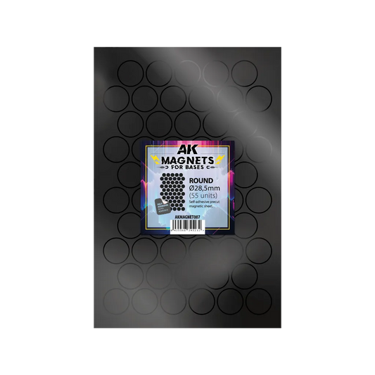 AK Vorgeschnittene Magnete - Rund 28,5mm-AK-Interactive-Radaddel