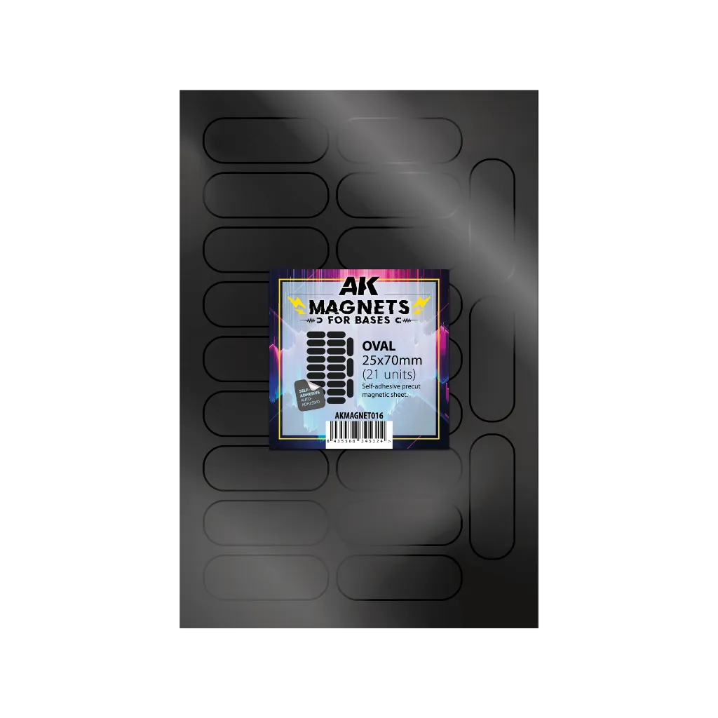 AK Vorgeschnittene Magnete - Oval 25 x 70mm-AK-Interactive-Radaddel