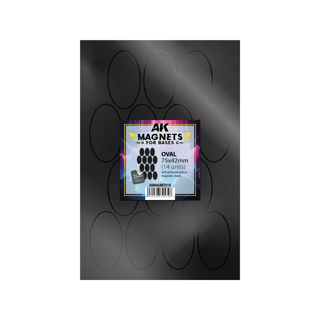 AK Vorgeschnittene Magnete - Oval 75 x 42mm-AK-Interactive-Radaddel