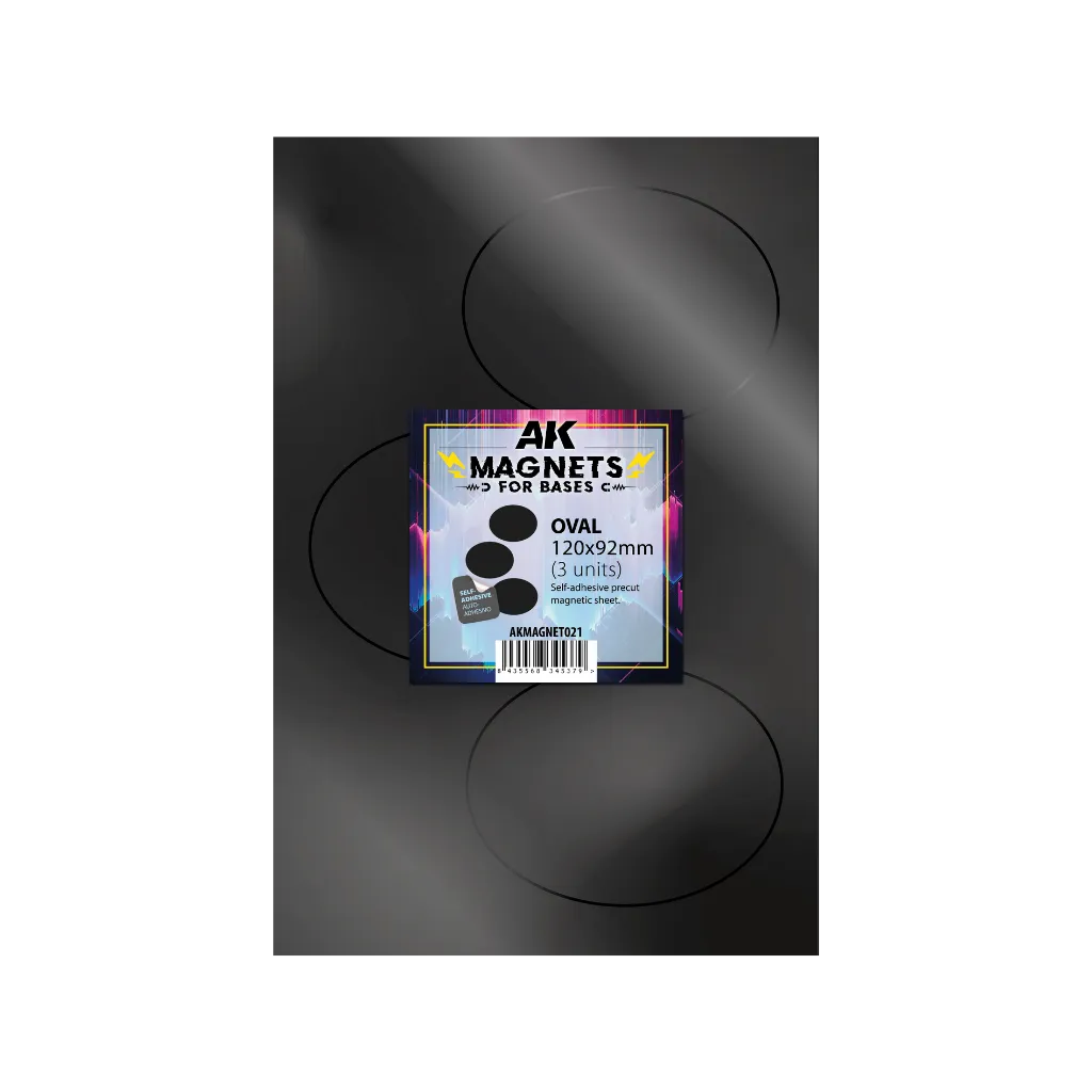 AK Vorgeschnittene Magnete - Oval 120 x 92mm-AK-Interactive-Radaddel