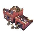 Pre-painted WW2 Ostfront Stalingrad Small House with garage (3)-Micro Art Studio-Radaddel