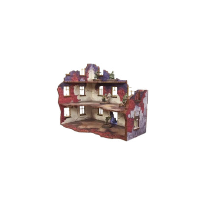 Pre-painted WW2 Ostfront Stalingrad Apartment Block Front with 3rd floor (1)-Micro Art Studio-Radaddel