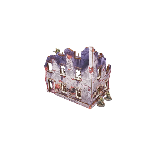 Pre-painted WW2 Ostfront Stalingrad Univermag Left with 3rd floor (1)-Micro Art Studio-Radaddel