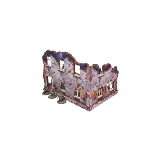 Pre-painted WW2 Ostfront Stalingrad Univermag Right (1)-Micro Art Studio-Radaddel