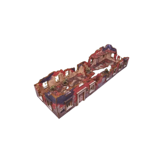 Pre-painted WW2 Ostfront Stalingrad Ruined Building (3)-Micro Art Studio-Radaddel