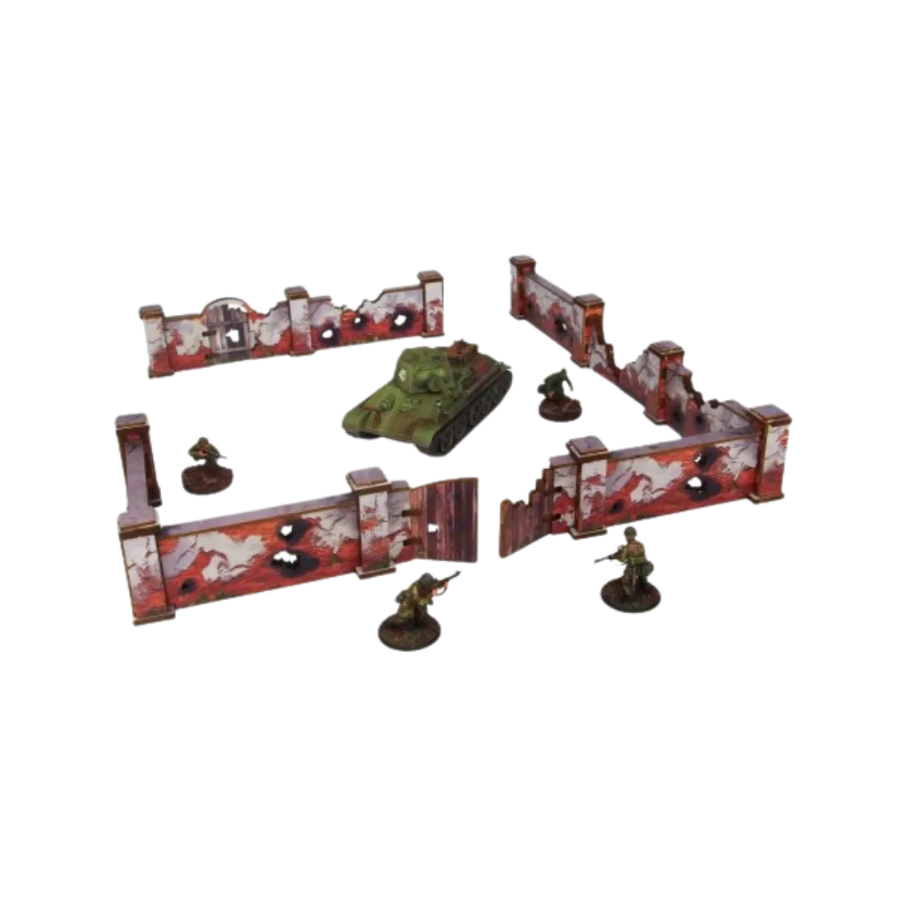Pre-painted WW2 Ostfront Stalingrad Walls High-Micro Art Studio-Radaddel