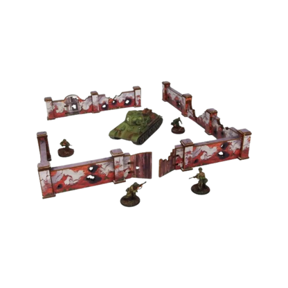 Pre-painted WW2 Ostfront Stalingrad Walls High-Micro Art Studio-Radaddel