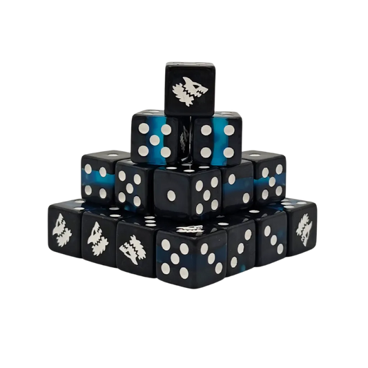 Black Ice Dice 16mm Square (25 Stück)-Baron of Dice-Radaddel