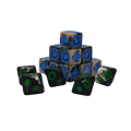 Droid General - Black/White Galactic Skirmish Dice - Set of 20-Baron of Dice-Radaddel