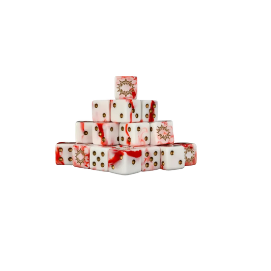 Carnage White Dice 12mm Mini (25 Stück)-Baron of Dice-Radaddel