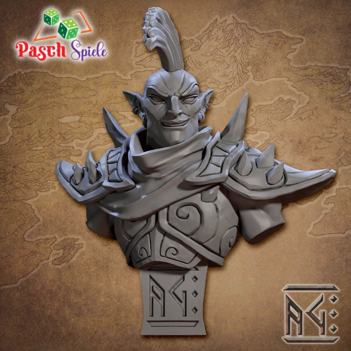 Fantasy Büste: Mordrin Duskblade - Blacktongue Assassins-Pasch Spiele-Radaddel
