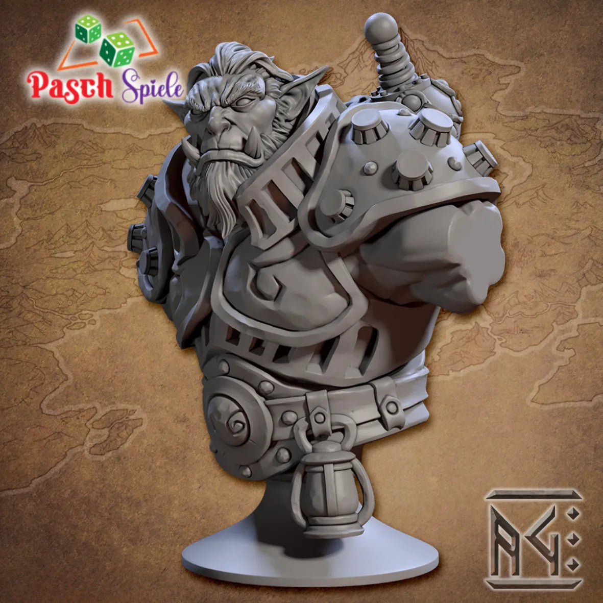 Fantasy Büste: Dumak Bronzebolt - Raid at the Temple of Ifrit-Pasch Spiele-Radaddel