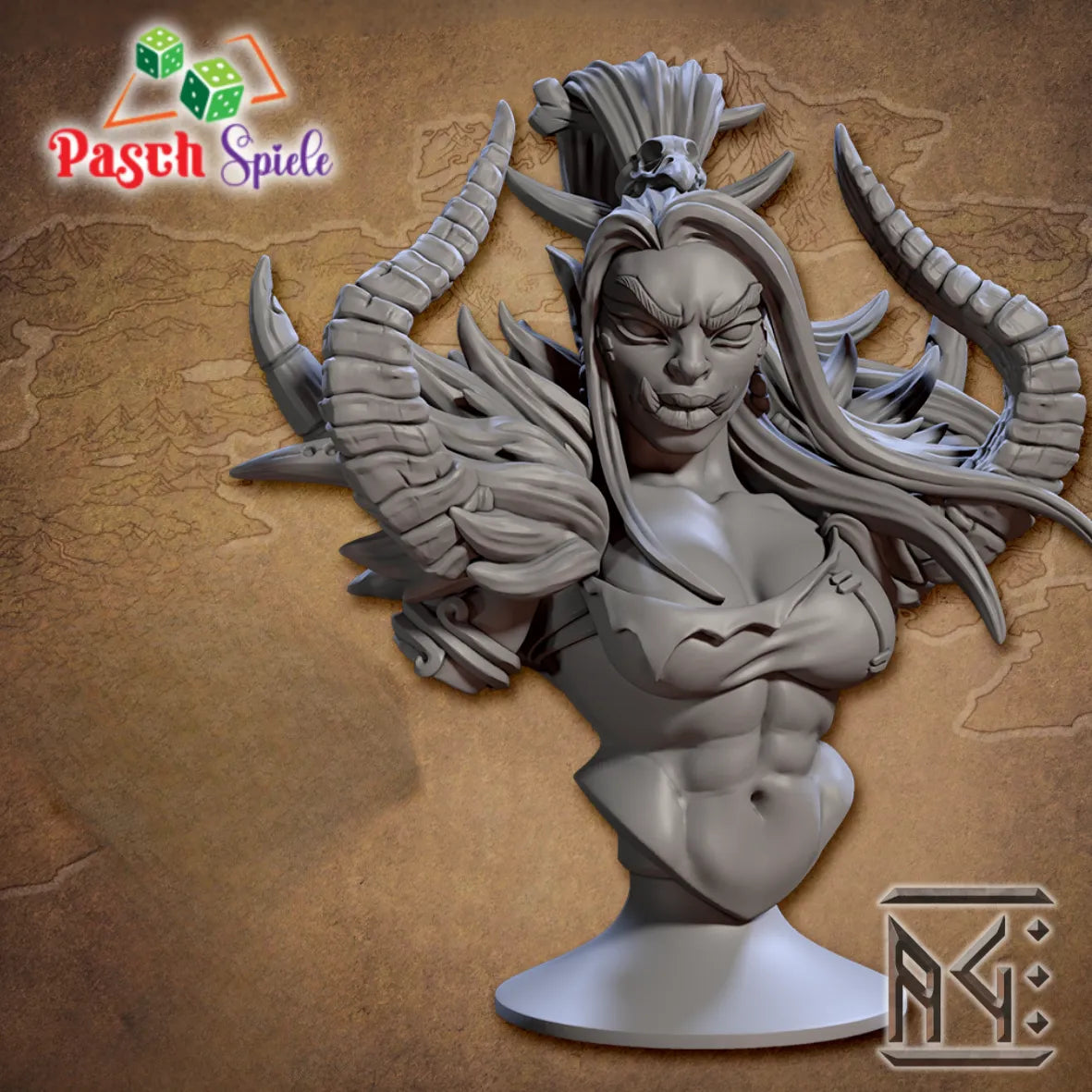 Fantasy Büste: Vesdra the Blackrag Shaman - Blackcrag Orcs-Pasch Spiele-Radaddel