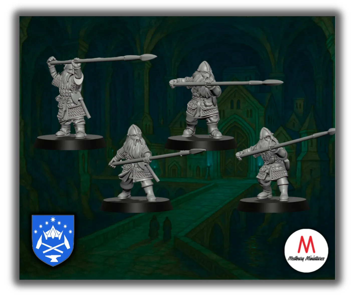 Dwarf Warriors with Spears-Pasch Spiele-Radaddel